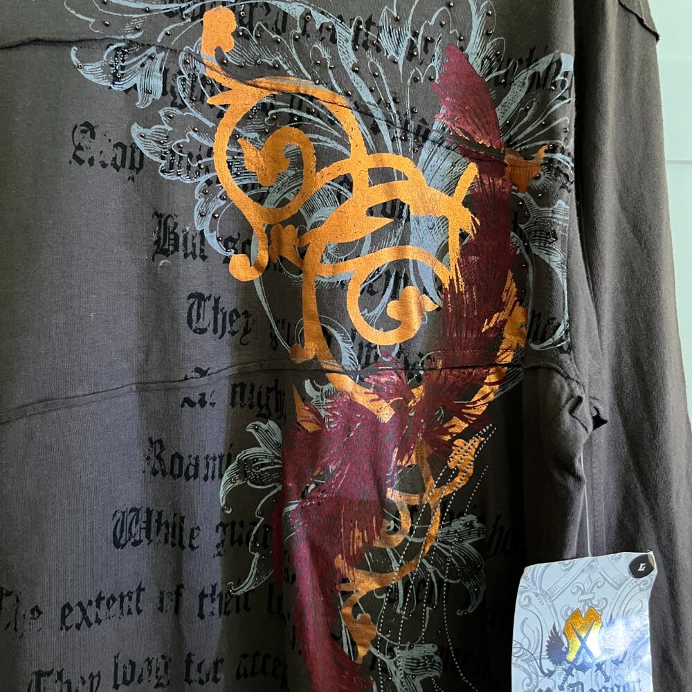 BNWT MCDAGGER gargoyles brown long sleeve (L) - Picture 4 of 5